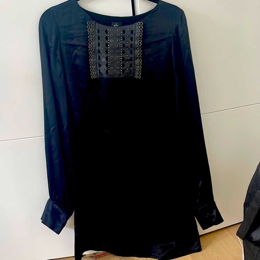 Silk shirt dress